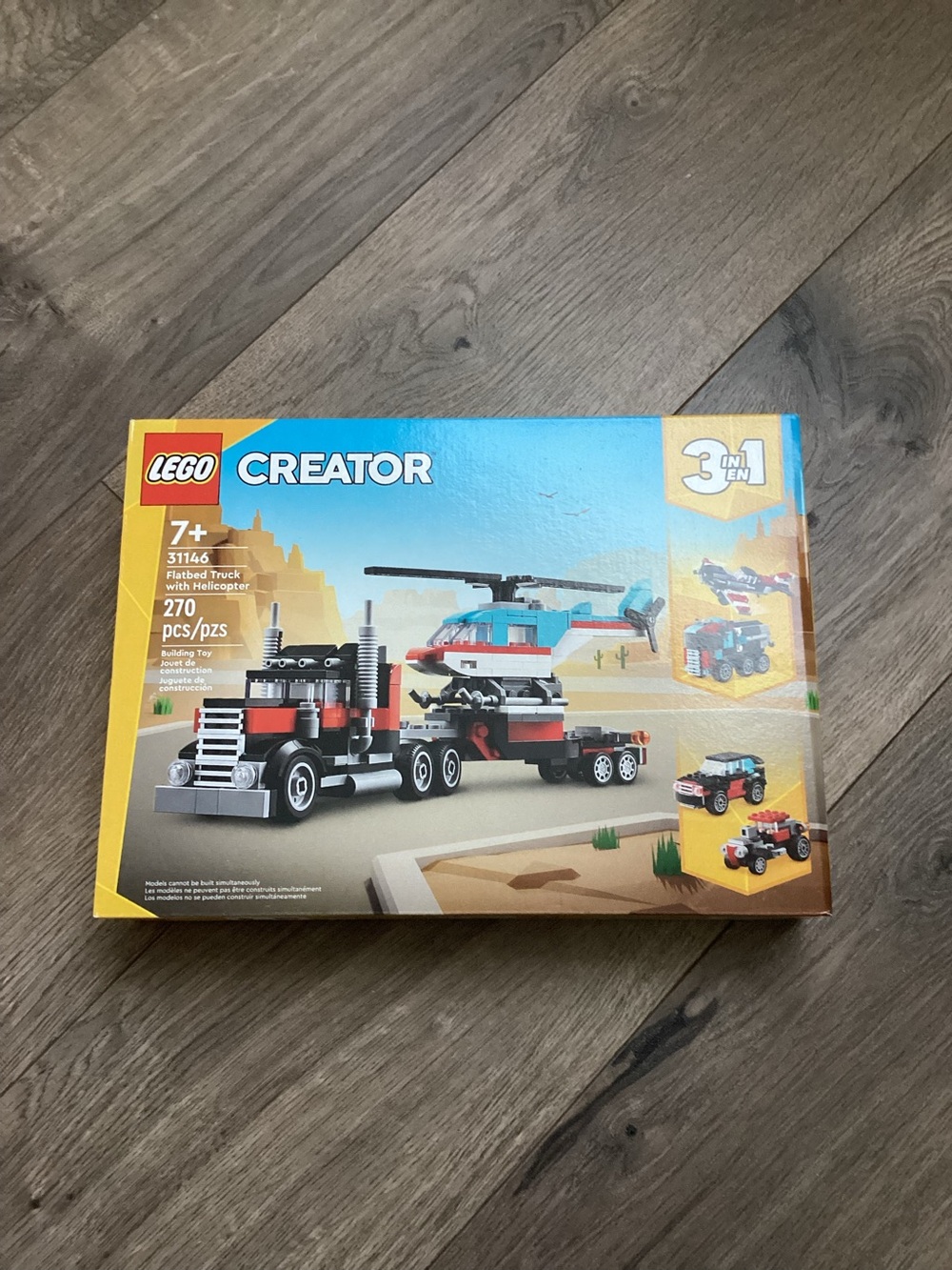LEGO CREATOR: Flatbed Truck with Helicopter (31146) New And Sealed.